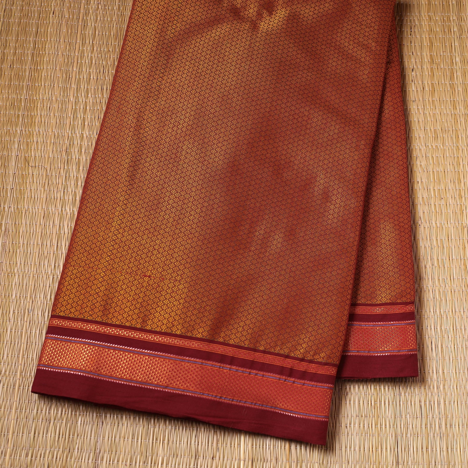 Brown - Karnataka Khun Weave Cotton Fabric
