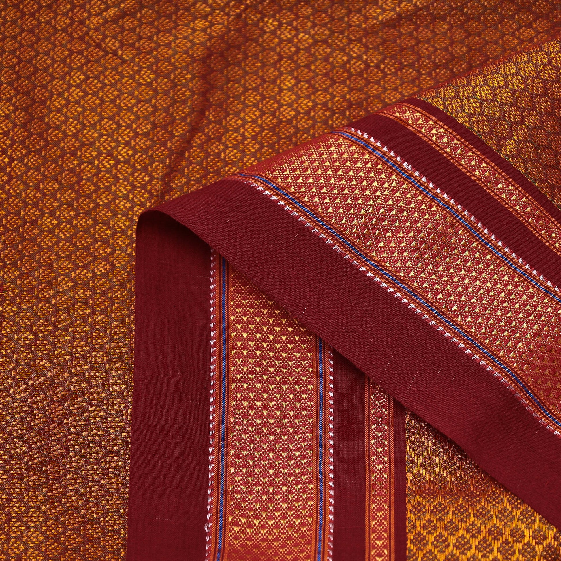 Brown - Karnataka Khun Weave Cotton Fabric