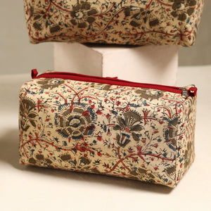 Beige - Handmade Cotton Toiletry Bags (Set of 3) 100