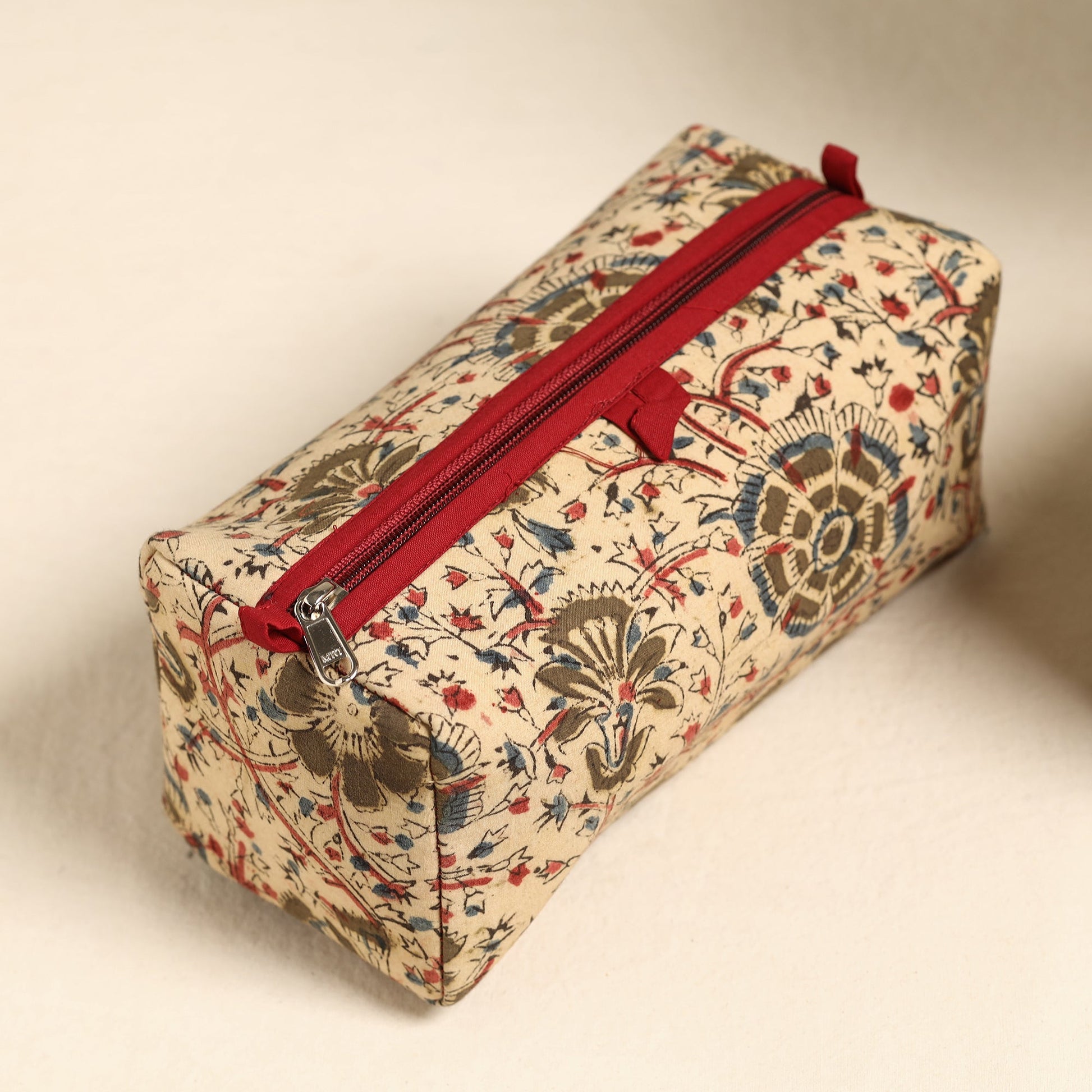 Beige - Handmade Cotton Toiletry Bags (Set of 3) 100