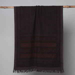 Brown - Bagh Hand Block Printed Handloom Cotton Towel