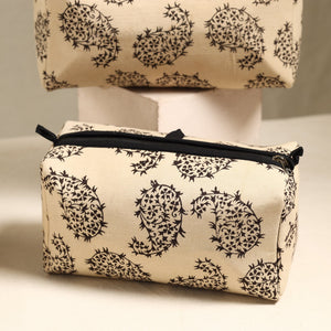 Beige - Handmade Cotton Toiletry Bags (Set of 3) 101