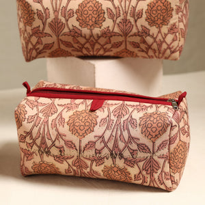 Brown - Handmade Cotton Toiletry Bags (Set of 3) 106