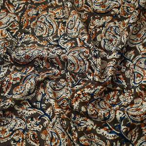 Brown - Pedana Kalamkari Block Printed Cotton Fabric 22