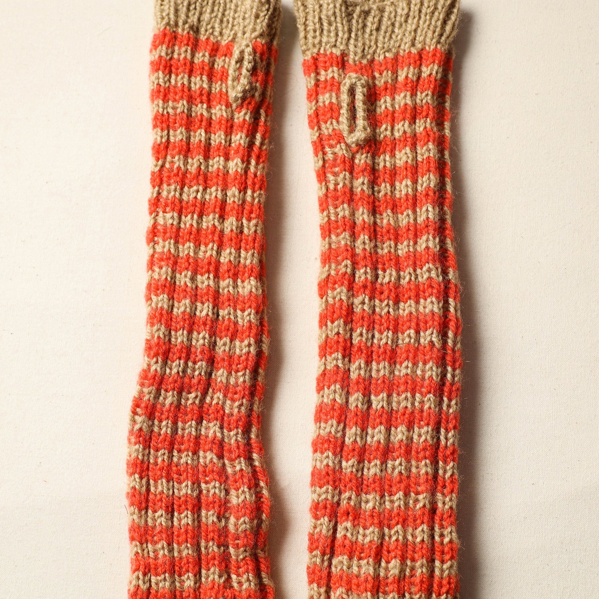 Beige - Kumaun Hand Knitted Woolen Hand Warmer 95
