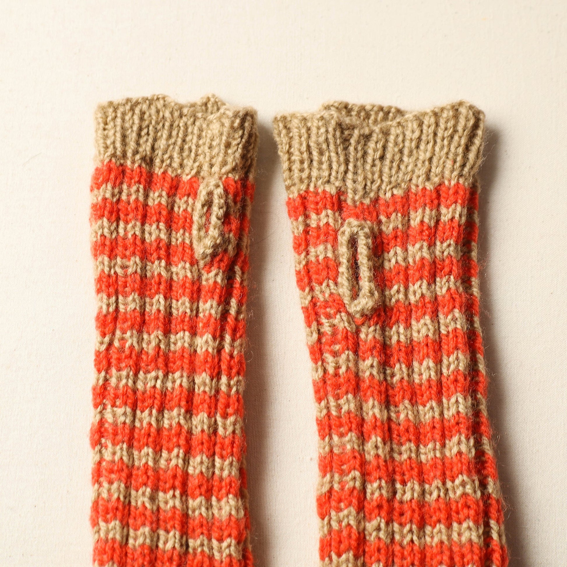 Beige - Kumaun Hand Knitted Woolen Hand Warmer 95
