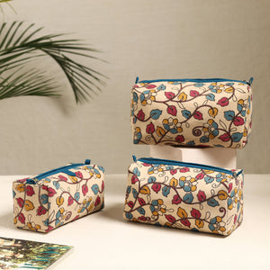 Beige - Handmade Cotton Toiletry Bags (Set of 3) 118