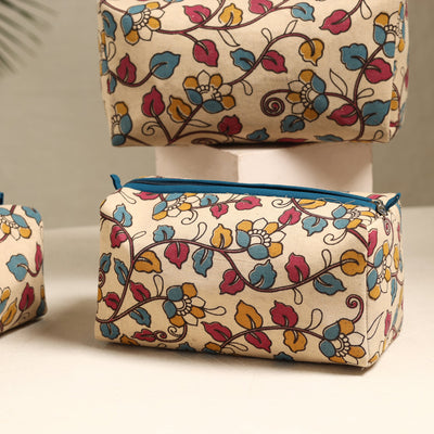 Beige - Handmade Cotton Toiletry Bags (Set of 3) 118