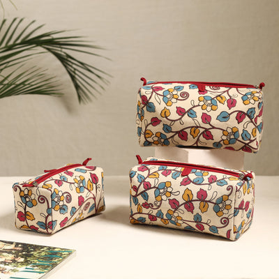 Beige - Handmade Cotton Toiletry Bags (Set of 3) 119
