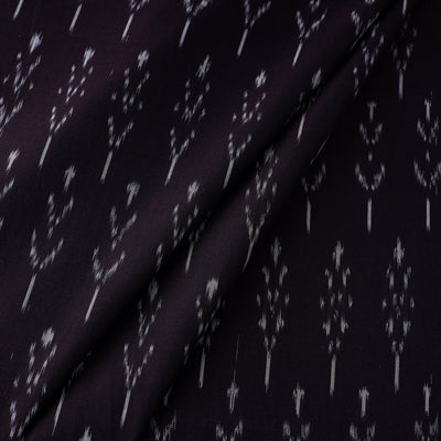 Brown - Mercerised Cotton Pochampally Ikat Fabric 02