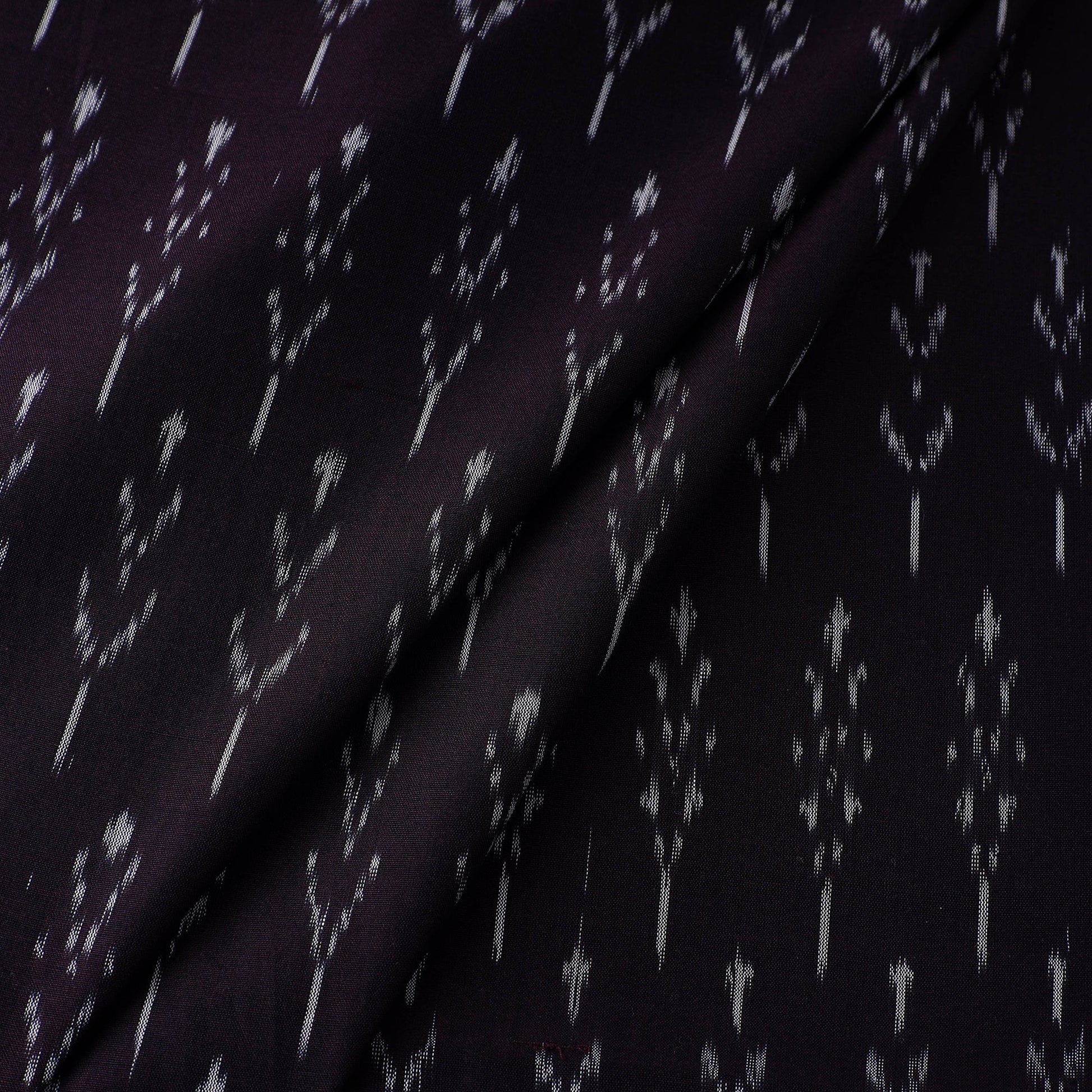Brown - Mercerised Cotton Pochampally Ikat Fabric 02