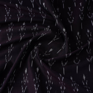 Brown - Mercerised Cotton Pochampally Ikat Fabric 02