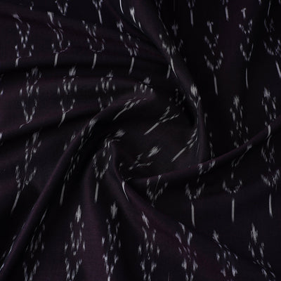 Brown - Mercerised Cotton Pochampally Ikat Fabric 02