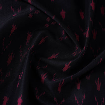 Black - Mercerised Cotton Pochampally Ikat Fabric 06