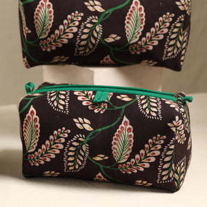 Black - Handmade Cotton Toiletry Bags (Set of 3) 126