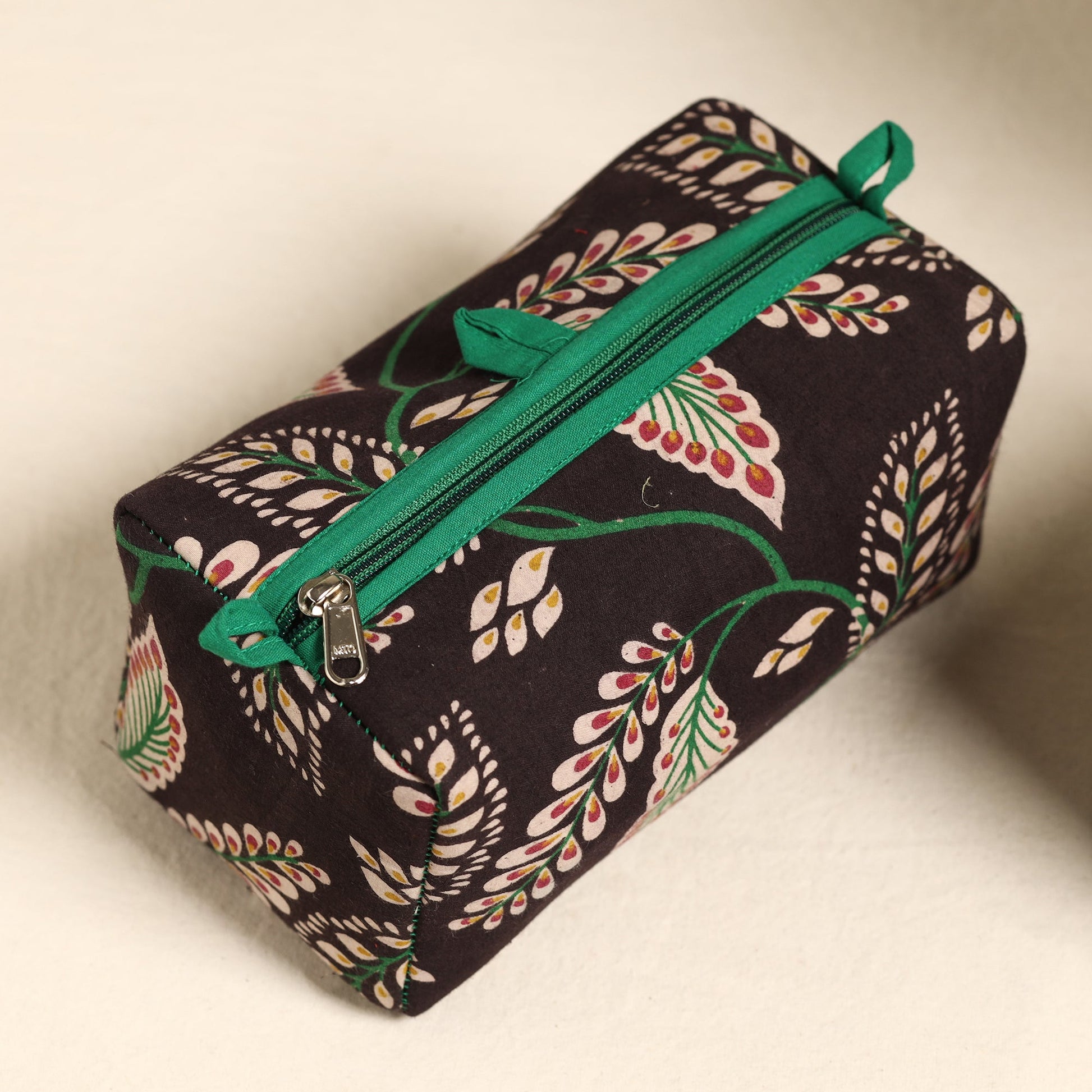 Black - Handmade Cotton Toiletry Bags (Set of 3) 126