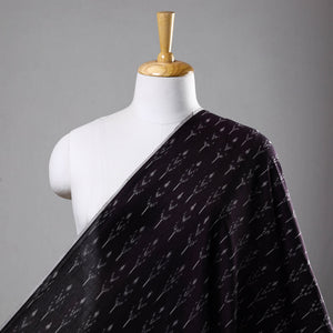 Brown - Mercerised Cotton Pochampally Ikat Fabric 02