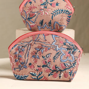 Beige - Handmade Cotton Toiletry Bags (Set of 3) 157