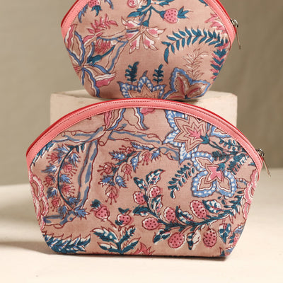 Beige - Handmade Cotton Toiletry Bags (Set of 3) 157