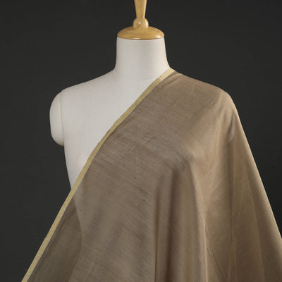 Brown - Maheshwari Silk Cotton Pure Handloom Fabric