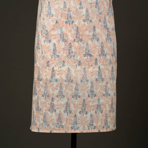 Beige - Sanganeri Block Print Cotton Apron with Pocket 10