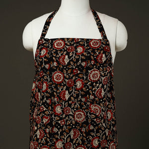 Black - Bagru Block Print Cotton Apron with Pocket 13