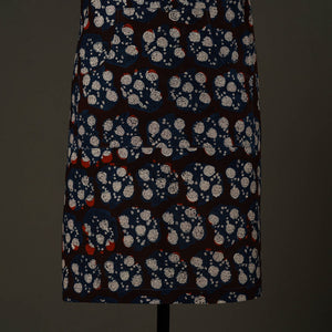 Black - Bagru Block Print Cotton Apron with Pocket 15