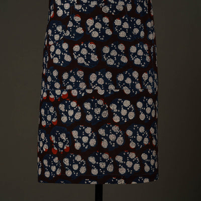 Black - Bagru Block Print Cotton Apron with Pocket 15