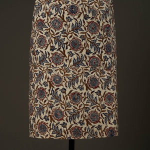 Beige - Bagru Block Print Cotton Apron with Pocket 16