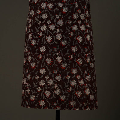 Brown - Bagru Block Print Cotton Apron with Pocket 21