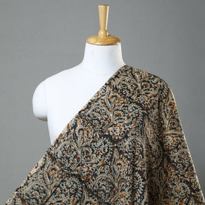 Brown - Kalamkari Block Printed Cotton Fabric 07