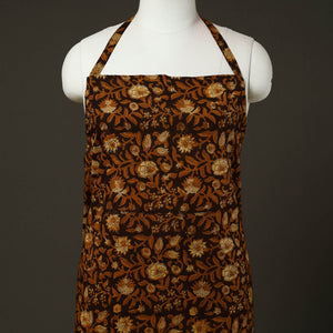 Brown - Bagru Block Print Cotton Apron with Pocket 22