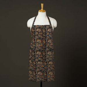 Black - Bagru Block Print Cotton Apron with Pocket 25