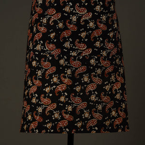 Black - Bagru Block Print Cotton Apron with Pocket 26