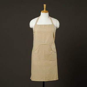 Beige - Jhiri Handloom Cotton Apron with Pocket 35