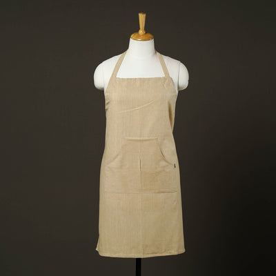 Beige - Jhiri Handloom Cotton Apron with Pocket 35