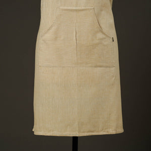 Beige - Jhiri Handloom Cotton Apron with Pocket 35