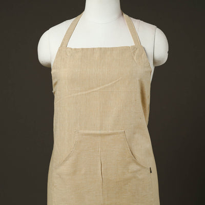 Beige - Jhiri Handloom Cotton Apron with Pocket 35