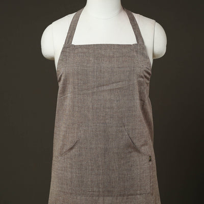 Brown - Jhiri Handloom Cotton Apron with Pocket 36