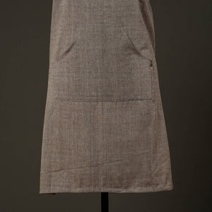 Brown - Jhiri Handloom Cotton Apron with Pocket 36