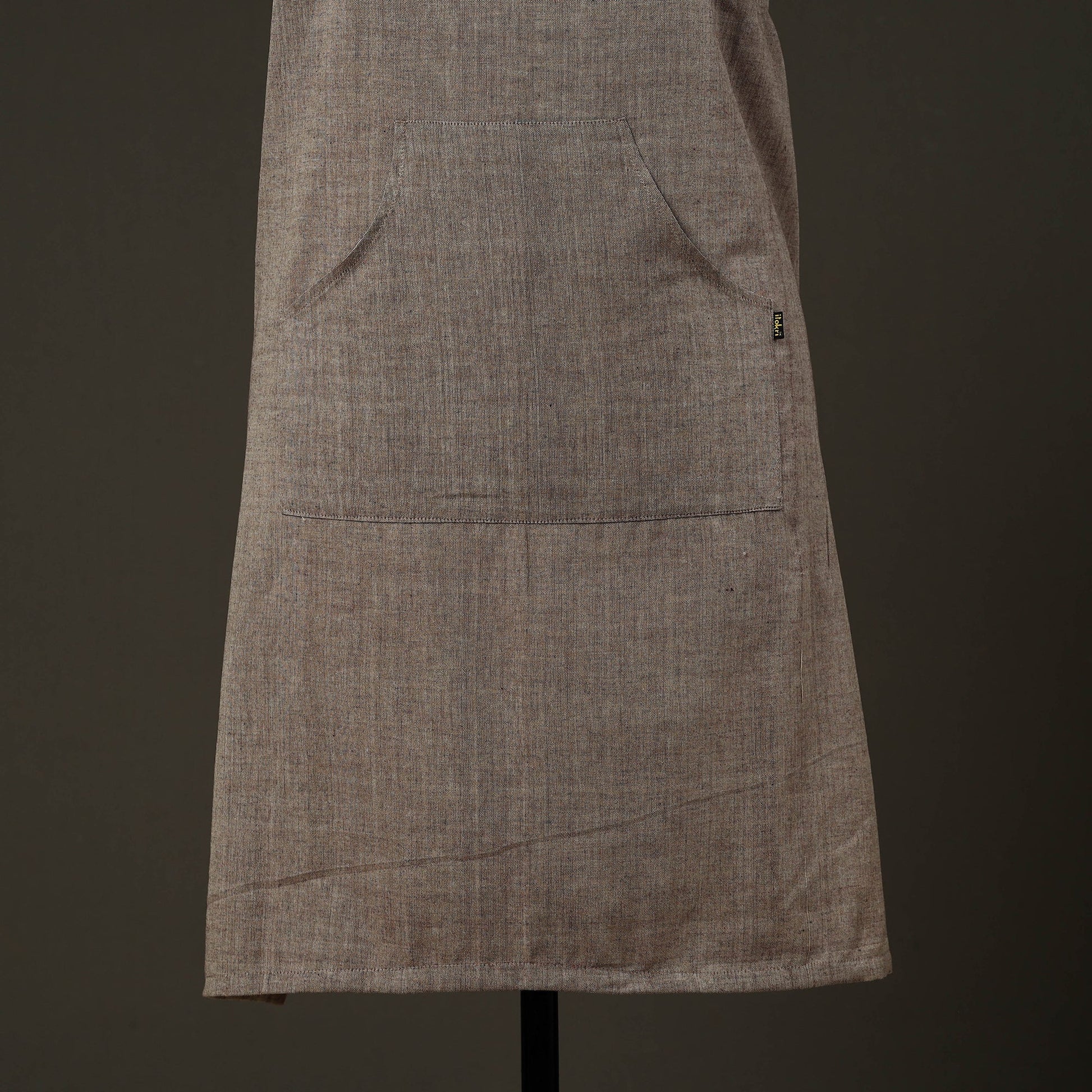 Brown - Jhiri Handloom Cotton Apron with Pocket 36
