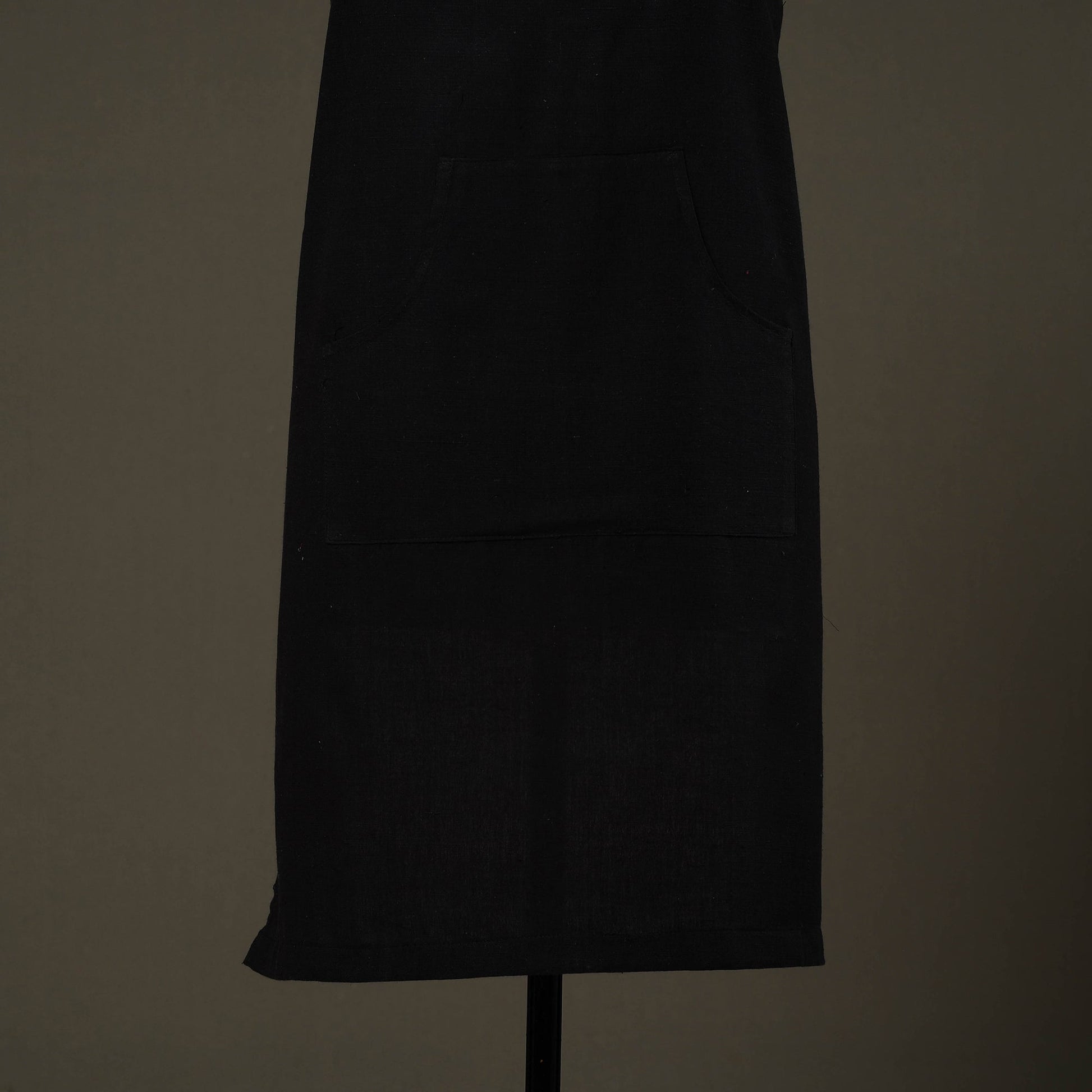 Black - Jhiri Handloom Cotton Apron with Pocket 39