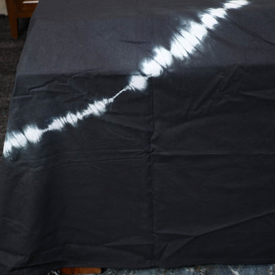 Black - Tie & Dye Cotton Double Shibori Bed Sheet Set