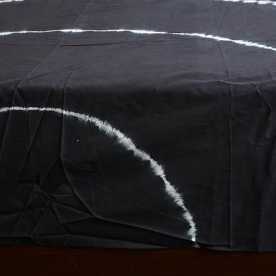 Black - Tie & Dye Cotton Double Shibori Bed Sheet Set