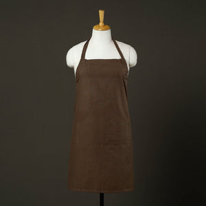 Brown - Jhiri Handloom Cotton Apron with Pocket 42