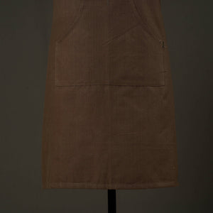 Brown - Jhiri Handloom Cotton Apron with Pocket 42