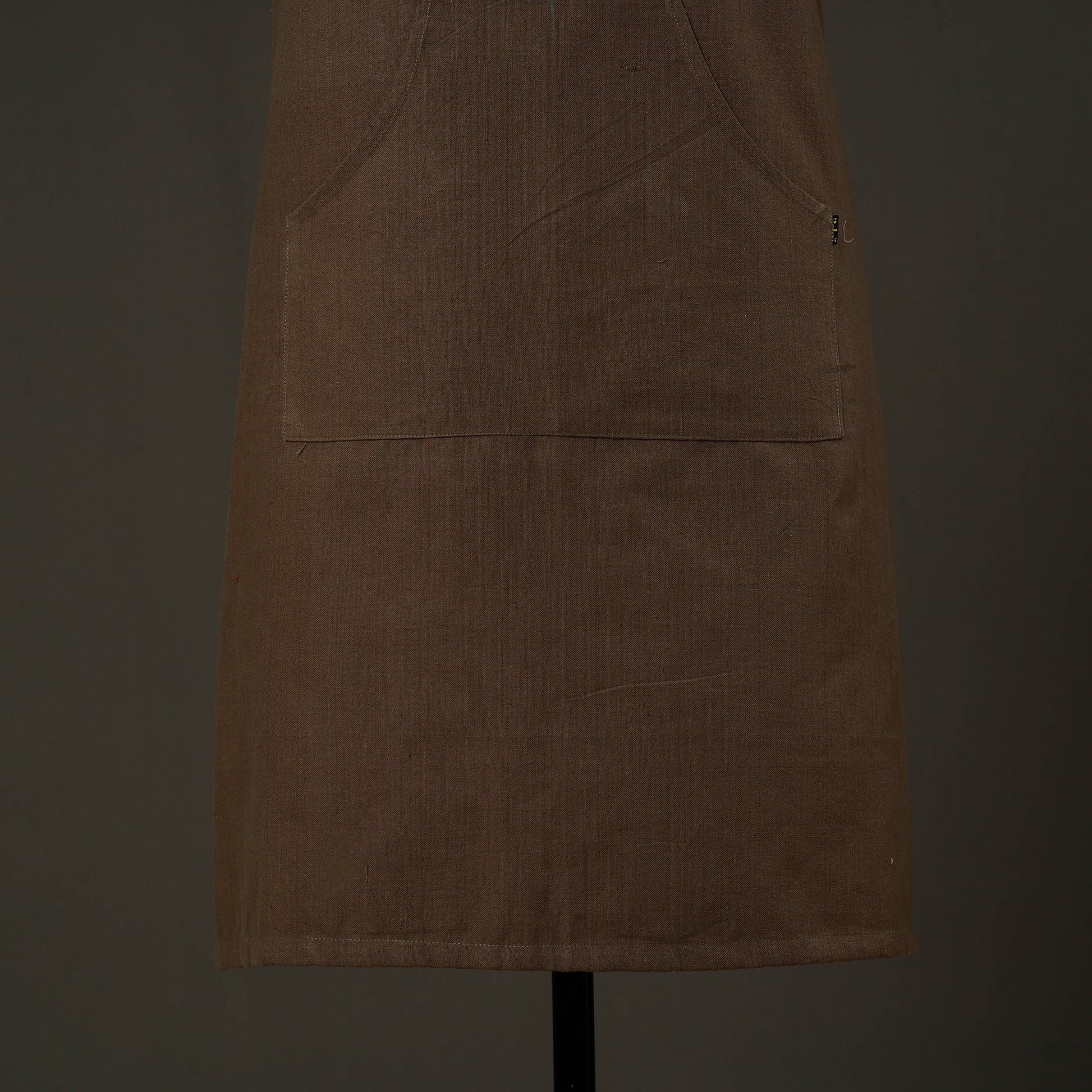 Brown - Jhiri Handloom Cotton Apron with Pocket 42