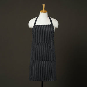 Black - Jhiri Handloom Cotton Apron with Pocket 44