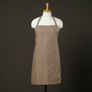 Brown - Jhiri Handloom Cotton Apron with Pocket 45