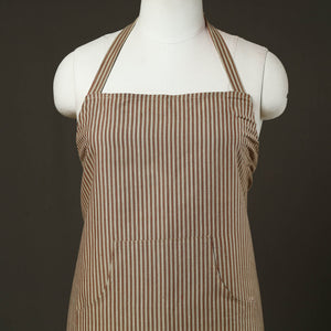Brown - Jhiri Handloom Cotton Apron with Pocket 45